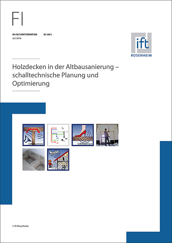Cover des ift-Buches "Holzdecken in der Altbausanierung - schalltechnische Planung und Optimierung".