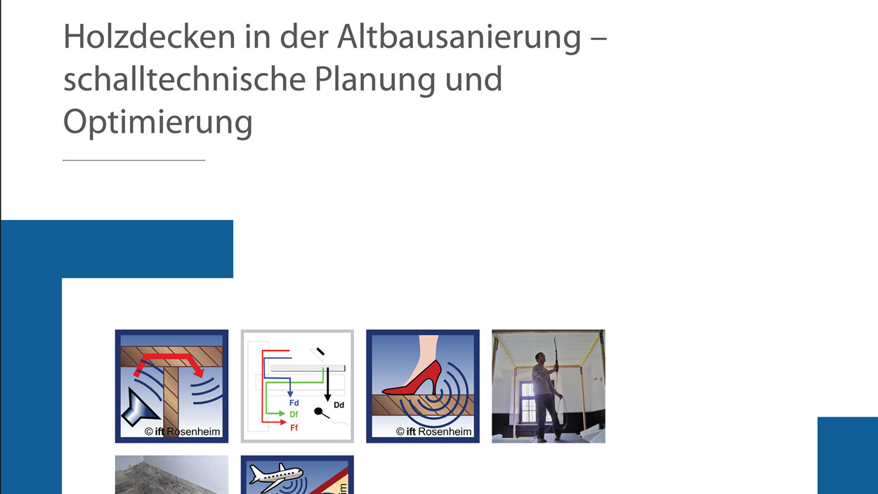 Cover des ift-Buches "Holzdecken in der Altbausanierung - schalltechnische Planung und Optimierung".