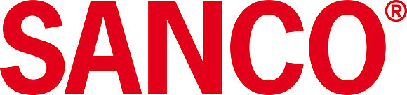 Logo der Firma SANCO, welche durch die Firmen Sanco Beratung Glas Trösch GmbH, Nördlingen und Glas Müller Vetri, Bozen vertreten wurde.