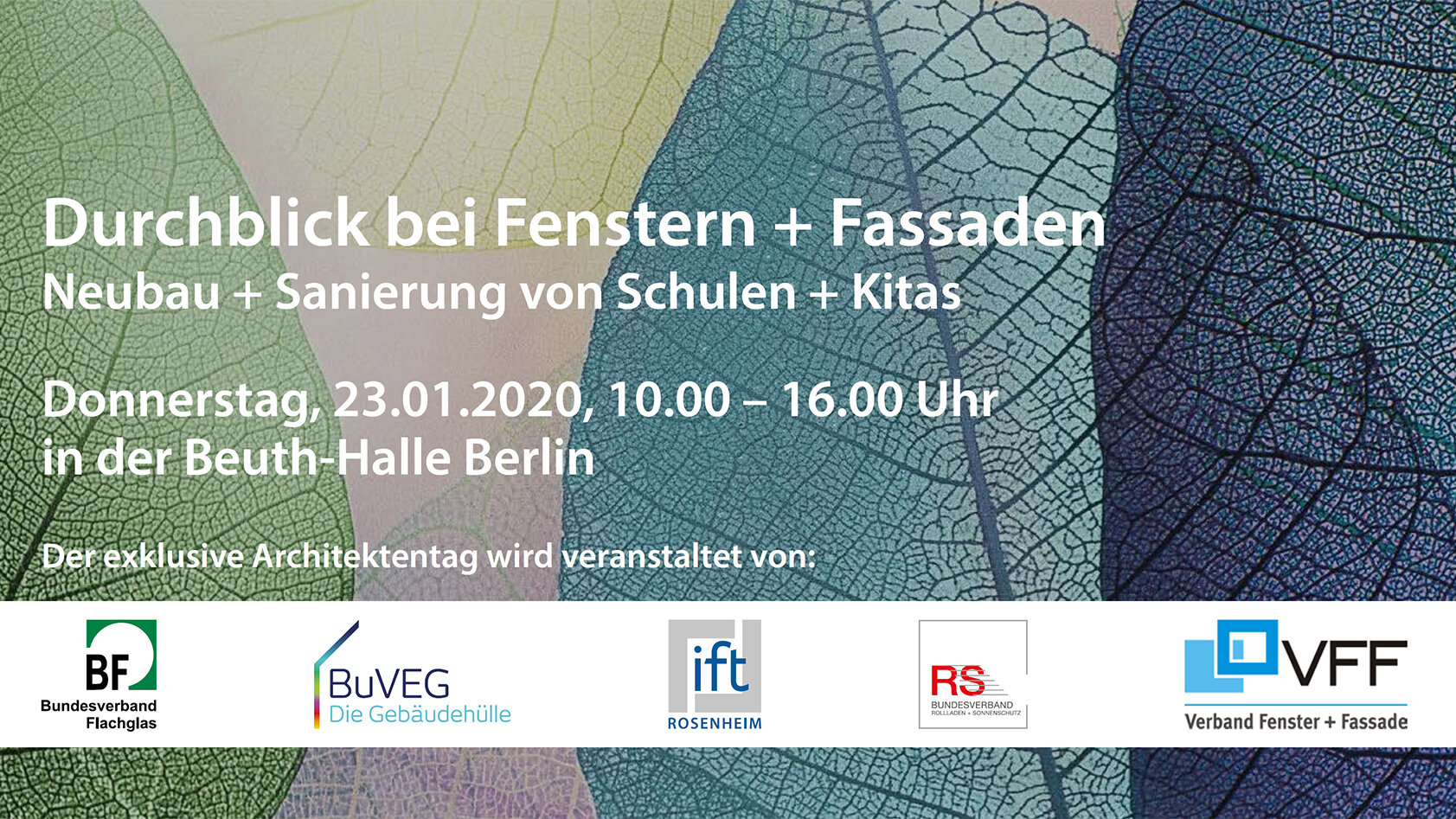 The invitation to the 1st Architects' Day of the ift Rosenheim