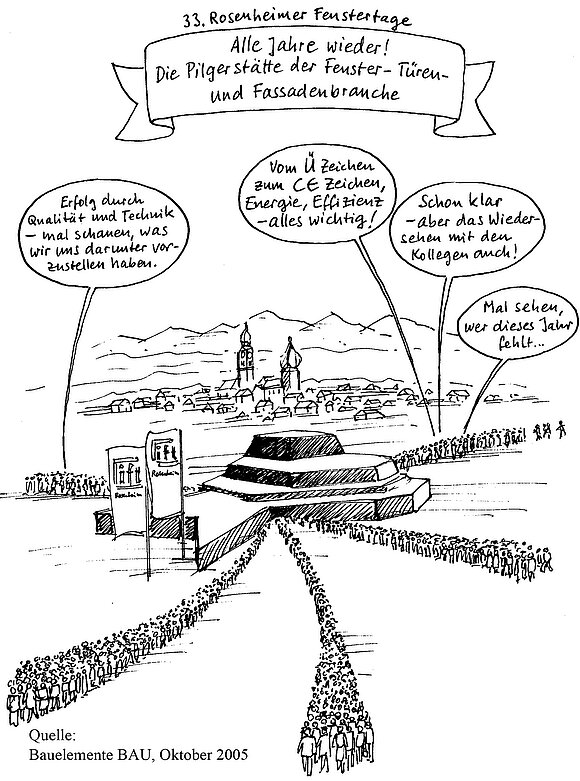 Comic, der Menschenmassen zeigt, die in das KUKO in Rosenhemi strömen